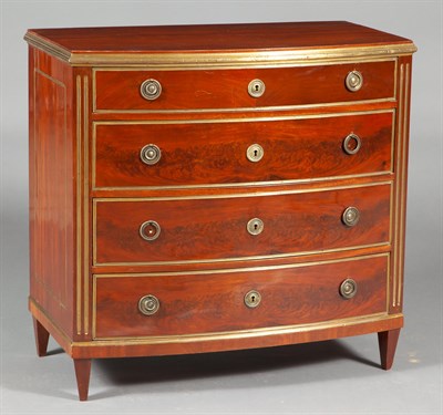 Lot 575 - Baltic Neoclassical Mahogany and Brass-Mounted...