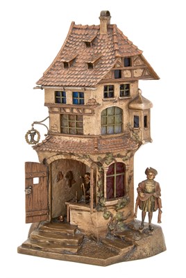 Lot 168 - Franz Bergman Cold-Painted Bronze Lamp Modeled...