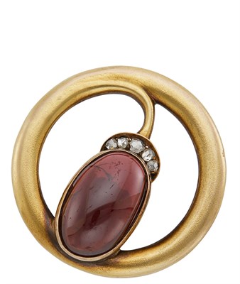 Lot 158 - Fabergé Jeweled Gold Brooch Moscow, circa 1890...