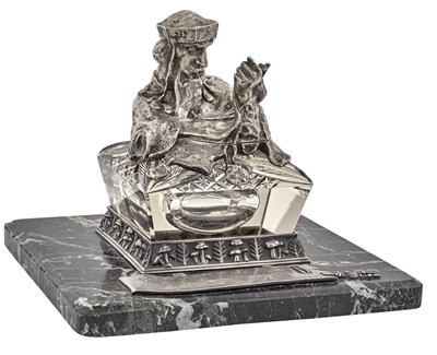 Lot 131 - Russian Silver, Glass and Marble Presentation...