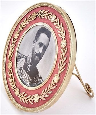 Lot 170 - Fabergé Silver-Gilt and Guilloché Enamel...