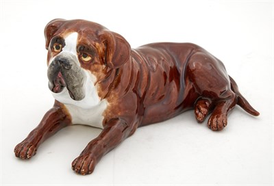 Lot 194 - Russian Pottery Model of a Dog Kuznetsov...