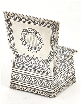 Lot 202 - Russian Silver Salt Throne Ovchinnikov, with...