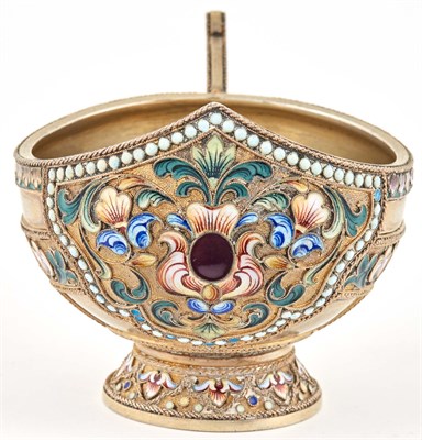 Lot 147 - Russian Silver-Gilt and Cloisonné Enamel Small...