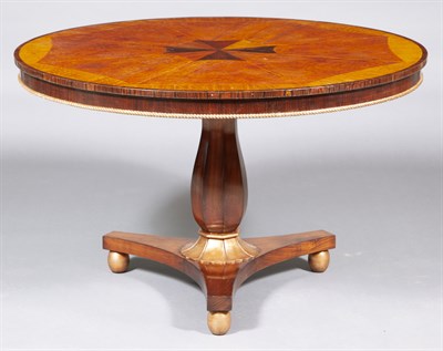 Lot 537 - Regency Style Mahogany, Burr Wood and...