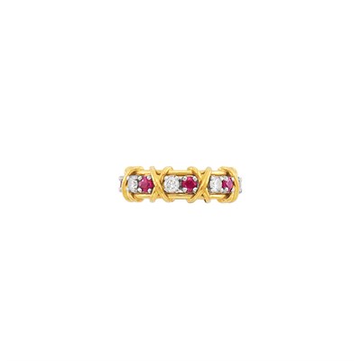 Lot 145 - Gold, Diamond and Ruby Band Ring, Tiffany & Co., Schlumberger