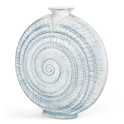 Lot 220 - R. Lalique Blue Patinated Molded Glass...