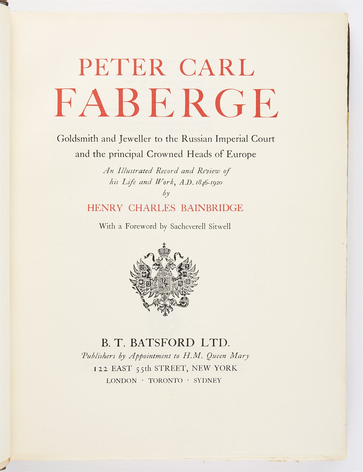 Lot 233 - [FABERGE, PETER CARL] Peter Carl Faberge....