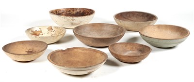 Lot 195 - Group of Eight Turned Wood Bowls Diameter of...