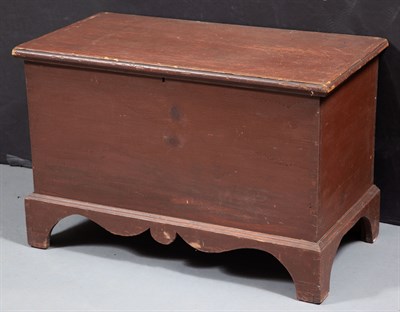 Lot 245 - Red Stained Pine Blanket Chest Probably early...