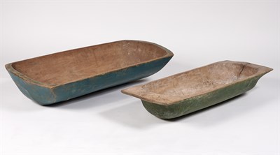 Lot 229 - Two Large Painted Trenchers 19th Century...