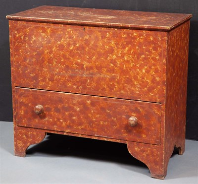 Lot 254 - Grain Painted Pine Blanket Chest First half...