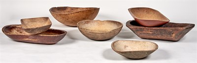 Lot 248 - Group of Five Trenchers and Two Bowls 19th...
