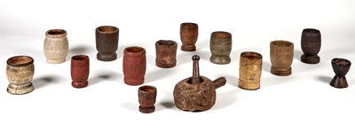 Lot 163 - Group of Thirteen Carved and Turned Wood...