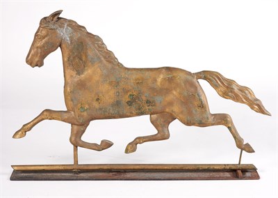 Lot 220 - Gilt Copper Hollow Body Running Horse...