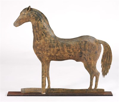 Lot 237 - Gilt Metal Standing Horse Weathervane On stand....