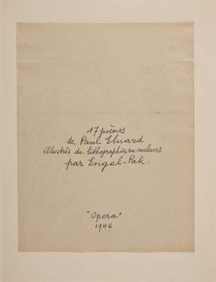 Lot 278 - ELUARD, PAUL. Objet des mots et des images. 17...