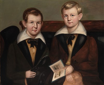 Lot 156 - American School 19th Century Portrait of Two...