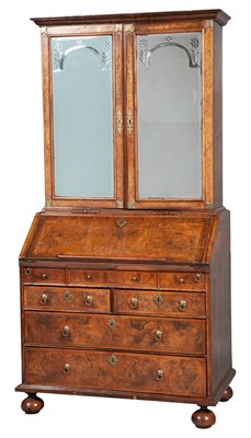 Lot 225 - William III Burr and Figured Walnut Bureau...