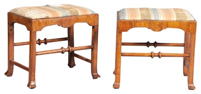 Lot 226 - Pair of Queen Anne Walnut Stools Circa 1710...