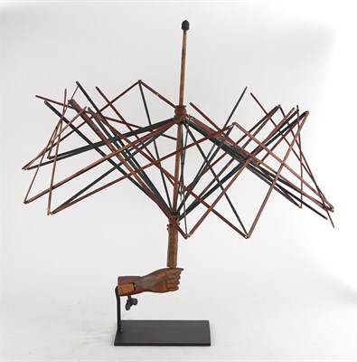 Lot 227 - Carved and Painted Wood Swift The base carved...