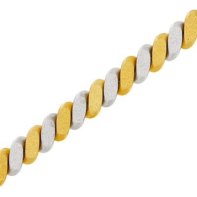 Lot 292 - Two-Color Gold Curb Link Bracelet, Buccellati