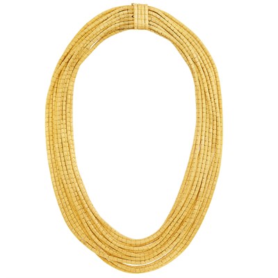 Lot 266 - Thirteen Strand Gold Necklace