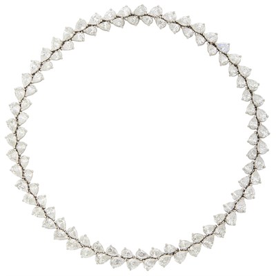 Lot 482 - Platinum and Diamond Necklace