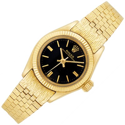 Lot 668 - Gold 'Oyster Perpetual' Wristwatch, Rolex