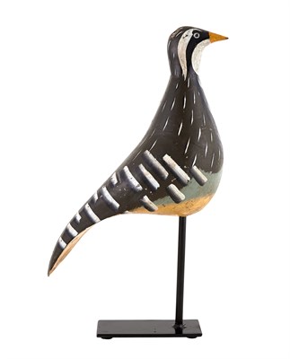 Lot 216 - Painted Metal Figure of a Bird Of simplified...