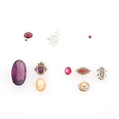 Lot 1701 - Group of Unmounted Diamonds and Colored Stones