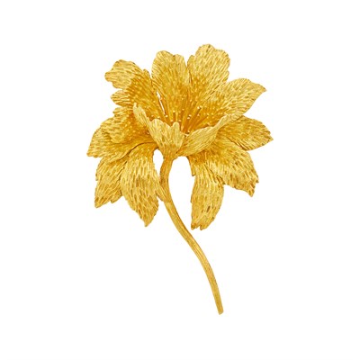 Lot 658 - Gold Flower Clip-Brooch, Chaumet, Paris