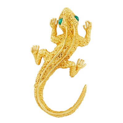 Lot 111 - Gold Salamander Clip-Brooch, Van Cleef & Arpels