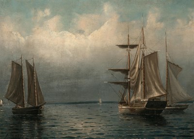 Lot 29 - Edward Moran American, 1829-1901 Boats at...