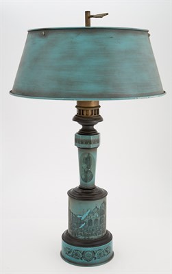 Lot 293 - Tôle Bouillotte Lamp Height 25 inches;...