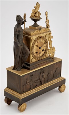 Lot 308 - Empire Style Gilt and Patinated Metal Figural...
