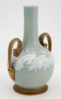 Lot 445 - French Gilt-Bronze Mounted Pâte-Sur-Pâte Sage...