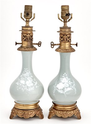 Lot 444 - Pair of French Gilt-Metal Mounted...