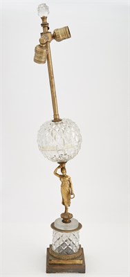Lot 130 - Empire Style Gilt-Metal and Cut Glass Figural...