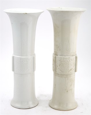 Lot 232 - Pair of Japanese Glazed Porcelain Cylindrical...