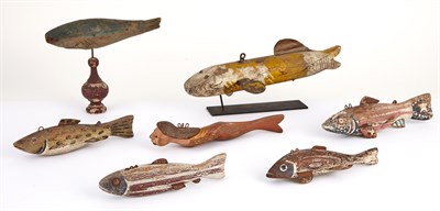 Lot 251 - Group of Six Painted Wood and Metal Ice...
