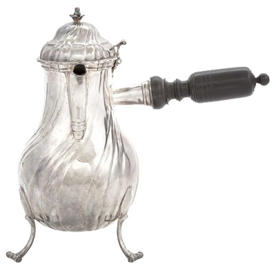 Lot 137 - Louis XV Silver Coffee Pot Maker's mark RI/D,...