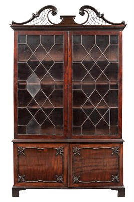 Lot 291 - George III Mahogany Bookcase Cabinet Circa...