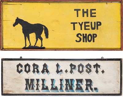 Lot 1398 - Painted Wood Trade Sign Depicting a horse,...