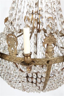 Lot 416 - Empire Style Gilt-Metal and Cut-Glass...