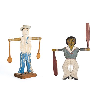 Lot 188 - Two Carved and Painted Wood Nantucket Sailor...