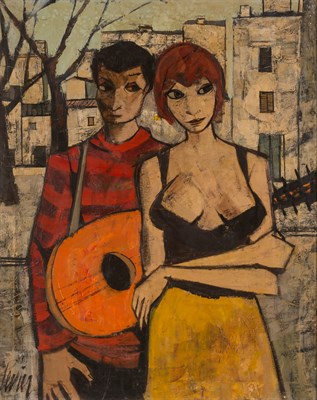 Lot 54 - Charles Levier French, 1920-2003 Chanteurs...