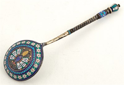 Lot 184 - Russian Silver-Gilt and Cloisonné Enamel...