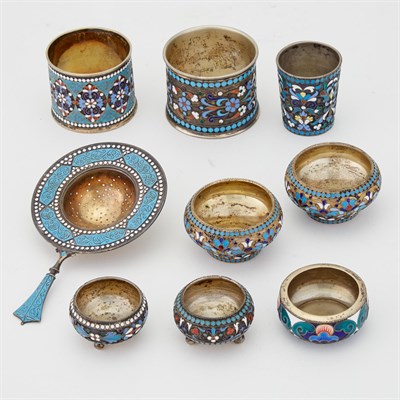 Lot 191 - Group of Russian and Soviet Silver and...