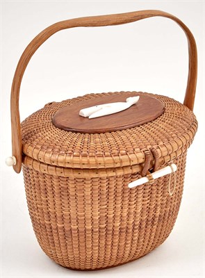 Lot 221 - Jose Formosa Reyes Lidded Lightship Basket...